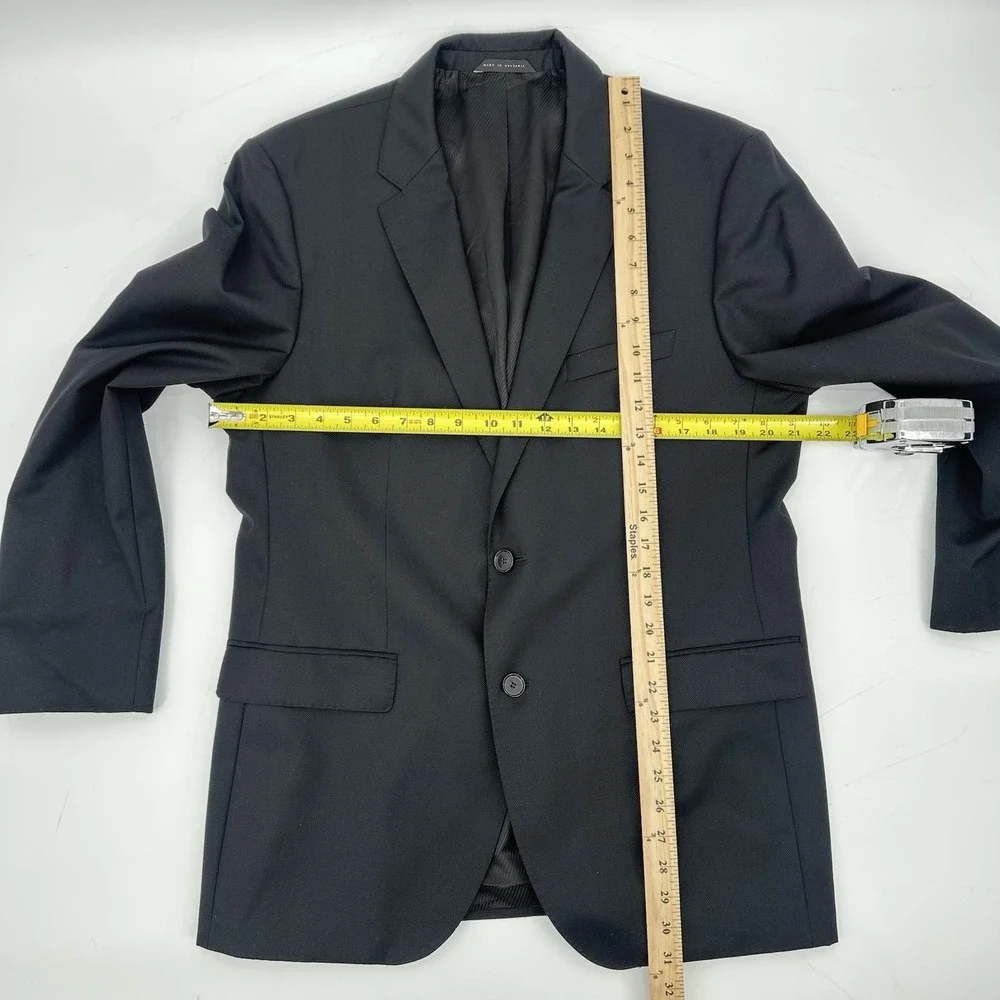 Hugo Boss James 3 Sport Coat Mens 42R Black 100% Virgin Wool Blazer Jacket